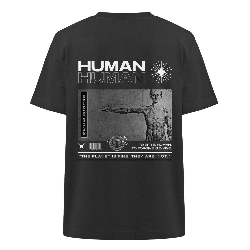 NØTCH Oversized Tee – HUMAN / HUMAN (Drop 01)