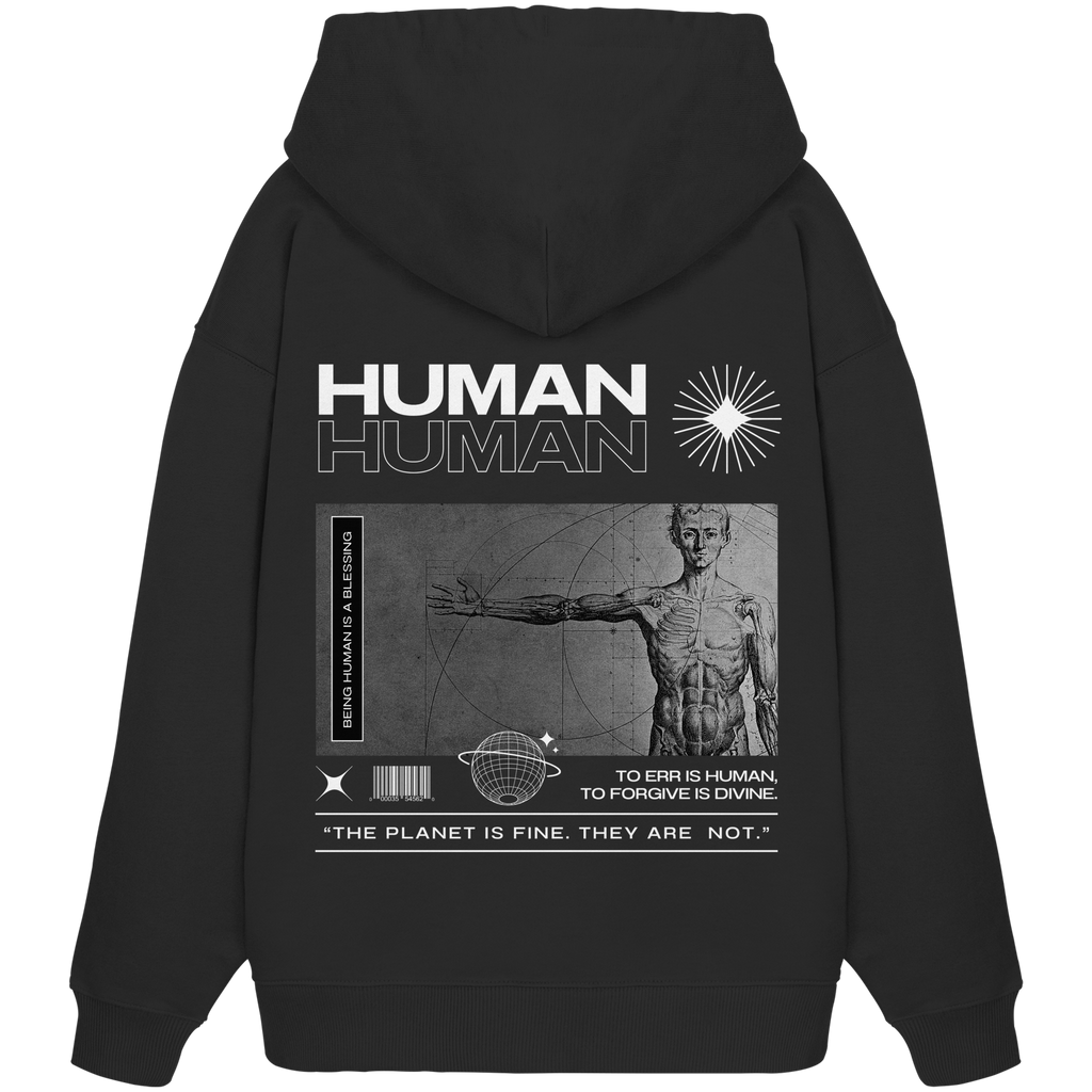 NØTCH Oversized Hoodie – HUMAN / HUMAN (Drop 01)